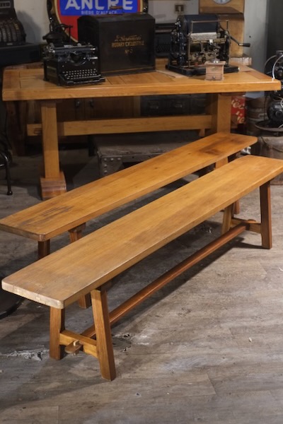 bancs ancien de table de ferme 